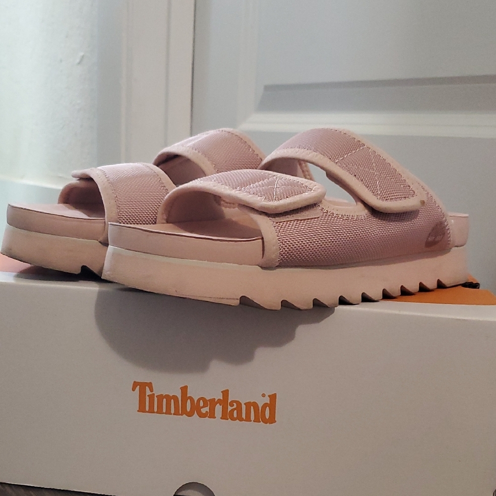 Timberland Light Pink Slide Sandals